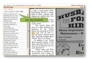 Digital Michigan Newspapers user text correction 