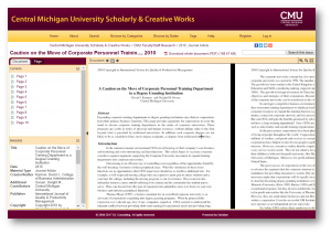 Central Michigan University Scholarly & Creative Works